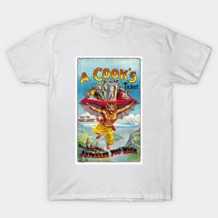 Vintage Travel Poster England A Cook ' s Ticket circus T-Shirt